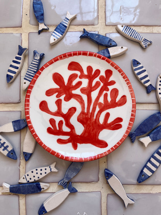 Plato Coral Rojo