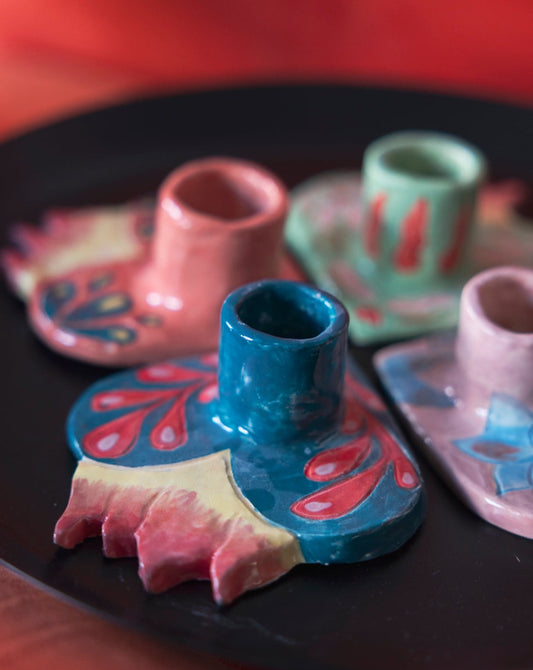 Candelabros Flower Power