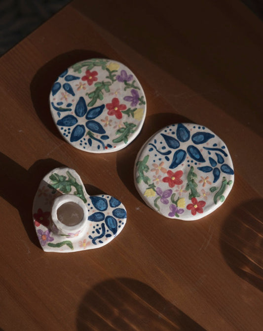 Set Flower (posavasos + candelabro)