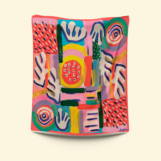 Pañuelo Coral de Pensamientos