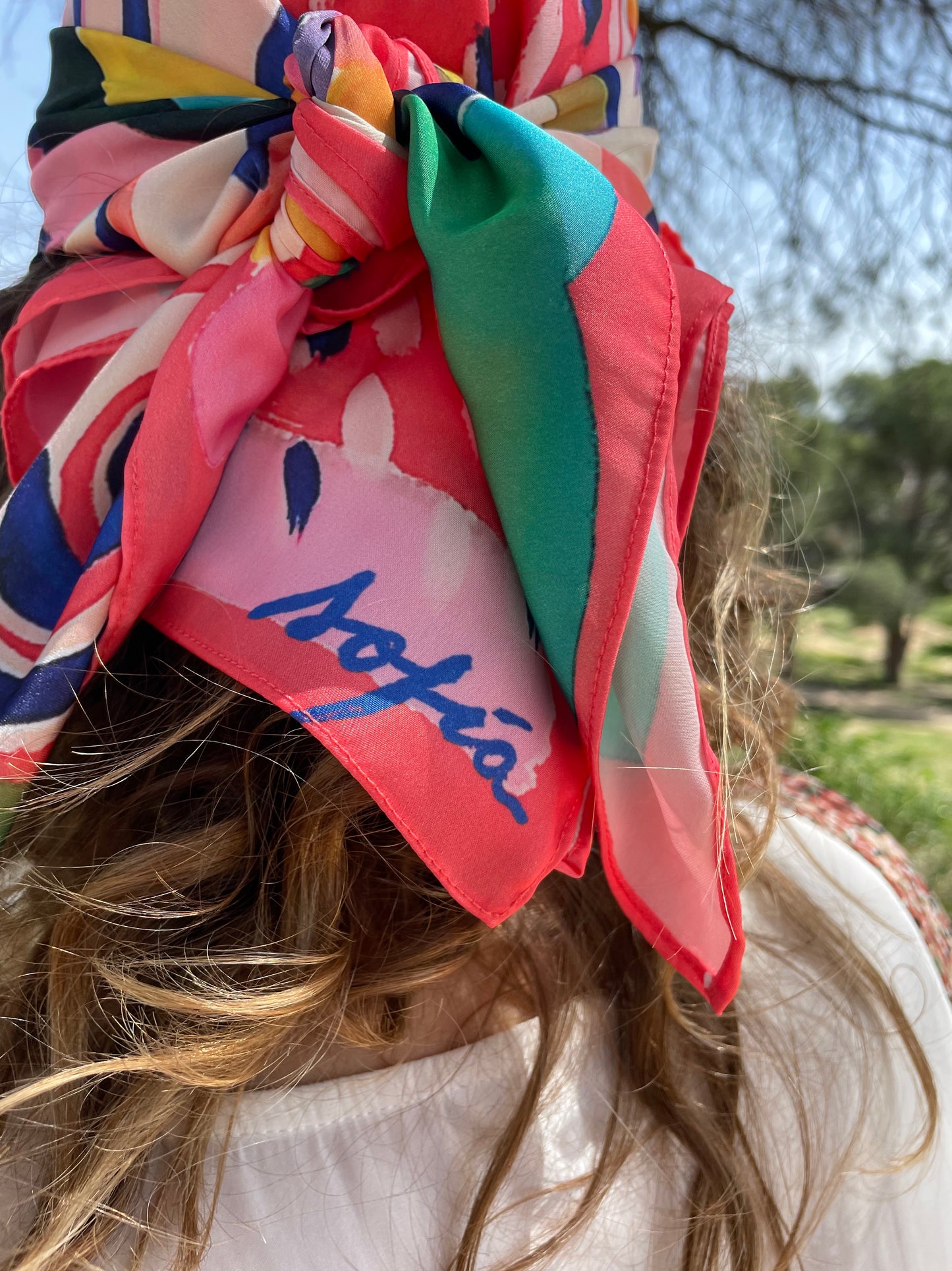 Pañuelo Coral de Pensamientos